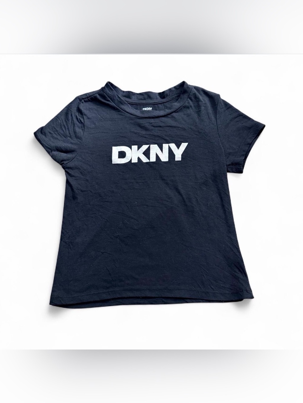 DKNY Black Tee with White Logo - Kids Short Sleeve